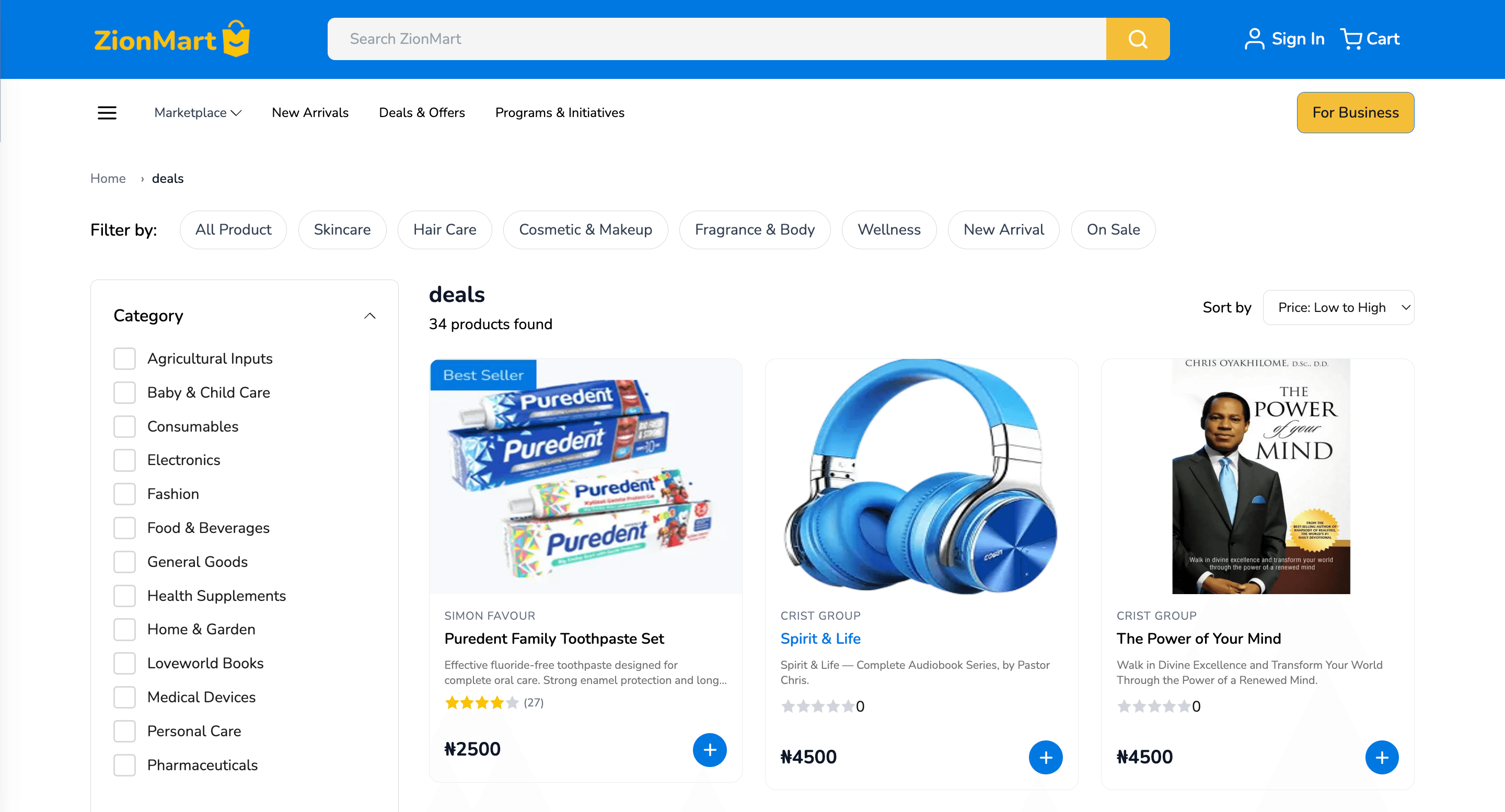 Zionmart Customers